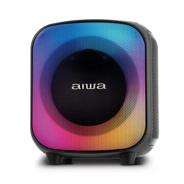 Caixa Amplificada AIWA Party Box PB07, 100W, Conexão USB-C, Bluetooth, RGB, IPX4, AWS-PB-07 | Preto