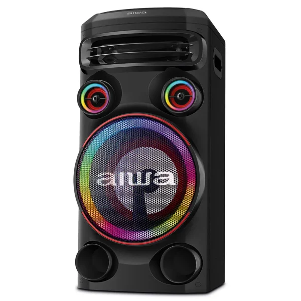 Caixa Amplificada AIWA Torre de Som T1W-02 , 1600W, Conexão USB, Bluetooth, RGB, AWS-T1W-02 | Preto