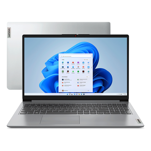 Notebook Lenovo Ultrafino IdeaPad 1i i3-1215U, 4GB, 256GB SSD, Intel UHD Graphics, Windows 11, 15.6" | Cloud Grey