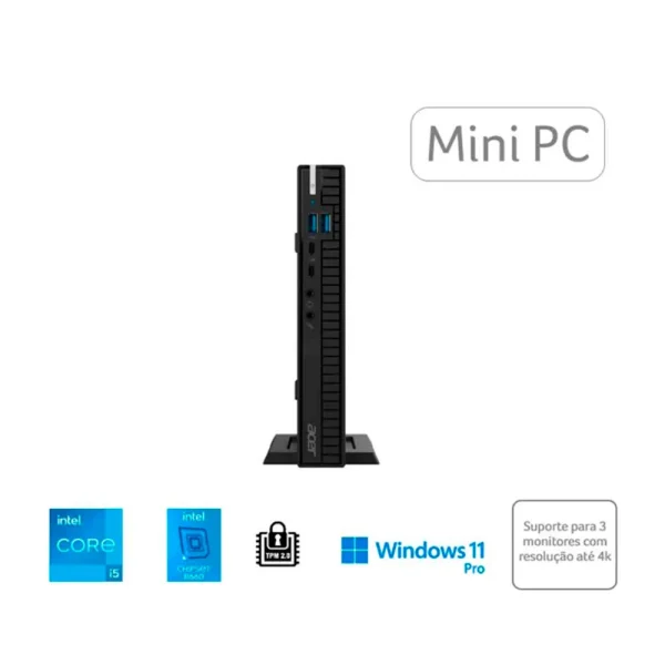 Mini PC Acer B660, Intel Core i5-12400T, LGA 1700, Memória 8GB DDR4, SSD 256GB, Fonte 90W, Windows 11 Pro - VSF110-BD11 - Image 3