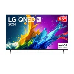 Smart TV 4K 55" LG QNED 55QNED80T Design Super Slim Alexa/Chromecast integrado webOS 24