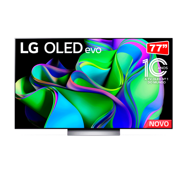 Smart TV 77" 4K LG OLED77C3PSA evo, 120Hz, G-Sync, FreeSync, Bluetooth, ThinQ AI, Alexa, Google, 4HDMI