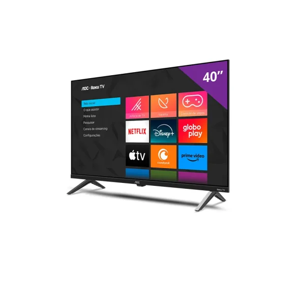 Smart TV AOC 40" Full HD 40S5045/78G ROKU, HDMI, USB, Conexão Wi-Fi, Conversor Digital | Preta - Image 4