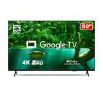 Smart TV Philips 50" DLED HD 50PUG7408, Google TV, Wi-Fi Integrado, Bluetooth, HDR, USB, HDMI, Bordas Ultrafinas | Preto