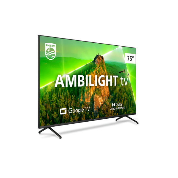 Smart TV Philips 75" DLED 4K UHD 75PUG7908/78, Ambilight, Google TV, Wi-Fi Integrado, Bluetooth, HDR, USB, HDMI, Sem Bordas - Image 2